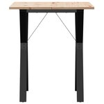 vidaXL Table à manger cadre en Y 60x60x75 cm bois de pin massif acier
