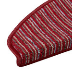 vidaXL Tapis d'escalier auto-adhésifs 15 Pièces Rouge 65 x 21 x 4 cm