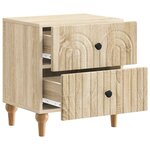 vidaXL Cabinet de chevet 2 Pièces Chêne Sonoma 43 x 34 5 x 48 cm