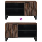 vidaXL Meuble TV Marron 80 x 33 x 46 cm bois de manguier massif