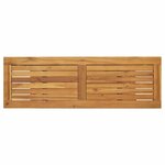 vidaXL Table d'extérieur Naturelle & Grise 35x110x75 cm en bois massif et acier.