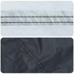 vidaXL Housse de Table Uni Noir 112 x 112 x 15 cm tissu