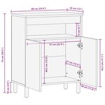 vidaXL Buffet marron 60x33x75 cm bois massif de manguier