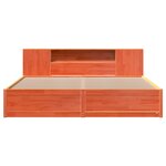 vidaXL Cadre de lit sans matelas cire marron 200x200cm bois pin massif