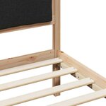 vidaXL Cadre de lit avec tête de lit Noir 135 x 190 cm tissu