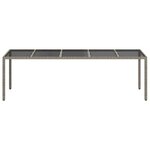 vidaXL Table de Jardin Gris polyrotin