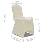 vidaXL Housse de chaise extensible 4 Pièces crème