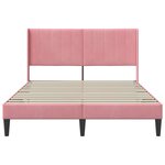 vidaXL Cadre de lit avec tête de lit Rose 140 x 190 cm Velours