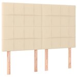 vidaXL Cadre de lit sans matelas crème 140x190 cm tissu