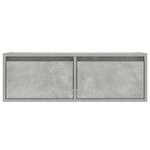 vidaXL Meuble TV avec lumières LED gris béton 75x35 5x25 cm