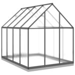 vidaXL Serre avec cadre de base anthracite 224x169x202 cm aluminium