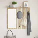 vidaXL Porte-manteau mural avec étagère Chêne sonoma 84 x 10 x 80 cm