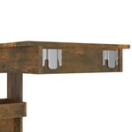 vidaXL Table de bar murale Chêne fumé 102x45x103 5cm Bois d'ingénierie