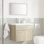 vidaXL Ensemble de meubles de salle de bain 2 Pièces chêne sonoma