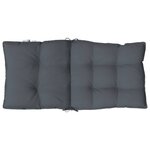 vidaXL Coussins de chaise à dossier bas lot de 6 anthracite