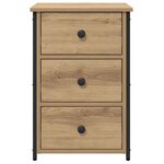 vidaXL Cabinet de chevet avec tiroir 2 Pièces Marron 40 x 36 x 60 cm