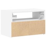 vidaXL Tables de chevet murales 2 Pièces blanc 45x26x28 5 cm