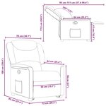 vidaXL Fauteuil inclinable marron foncé tissu