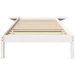 vidaXL Cadre de lit avec tables de chevet Blanc Blanc