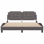 vidaXL Cadre de lit sans matelas Zadar gris 160x200 cm similicuir