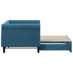 vidaXL Lit de jour avec lit gigogne bleu 80x200 cm velours