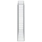 vidaXL Paniers à gabions arqués 9 Pièces 200x30x160/180 cm Fer galvanisé