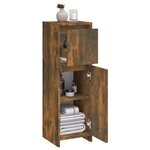 vidaXL Armoire de bain Chêne fumé 30x30x95 cm Bois d'ingénierie