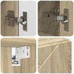 vidaXL Armoire Miroir Chêne Sonoma 80 x 17 x 55 cm Bois d'ingénierie