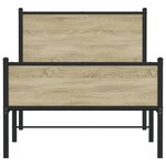 vidaXL Cadre de lit en métal sans matelas chêne sonoma 75x190 cm