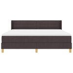 vidaXL Lit à ressorts Marron foncé et Blanc 180 x 200 cm Polyester