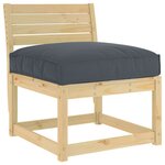 vidaXL Coussin pour assise de palette Anthracite 70 x 70 x 12 cm