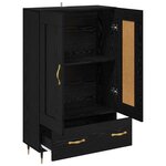 vidaXL Haut Armoire Chêne noir 69 5 x 31 x 115 cm Bois d'ingénierie