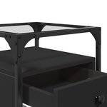 vidaXL Tables de chevet 2 Pièces noir 40x40x55 cm bois d’ingénierie