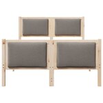 vidaXL Cadre de lit avec tête de lit Taupe 120 x 190 cm tissu
