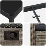 vidaXL Ensemble de salle à manger pour jardin 7 Pièces Gris polyrotin