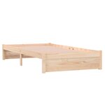 vidaXL Cadre de lit sans matelas bois massif 100x200 cm