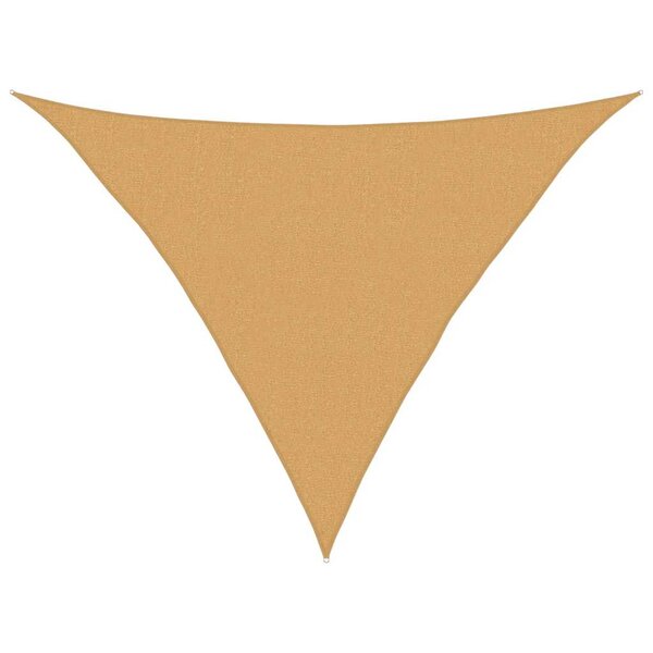 vidaXL Voile d'ombrage 160 g/m² triangulaire sable 2 5x2 5x3 5 m PEHD
