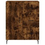 vidaXL Buffet haut Chêne fumé 69 5x34x180 cm Bois d'ingénierie
