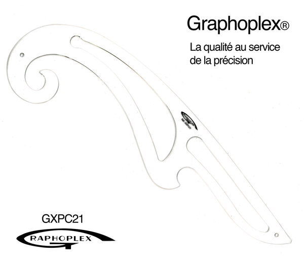 Courbe en Altuglas transparent 41 5 cm