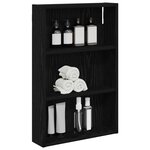 vidaXL Armoire murale de salle de bain Chêne Noir 40 x 10 x 60 5 cm