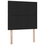 vidaXL Lit avec rangement et matelas Noir 90 x 190 cm Polyester