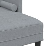 vidaXL Ensemble de canapé 2 pièces avec coussins en tissu gris clair