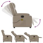vidaXL Fauteuil de massage inclinable électrique cappuccino similicuir