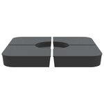 vidaXL Ensemble de base de parasol pour parasols à pied croisé 4Pièces PP