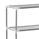 vidaXL Support de rangement 2 niveaux sur la machine à laver Gris Fer