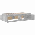 vidaXL Cadre de lit avec rangement Gris Sonoma 80 cm Bois d'ingénierie