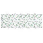 vidaXL Coussin de transat ensoleillé Blanc et vert 178 x 60 x 4 cm