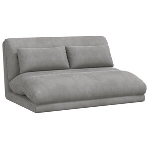 vidaXL Fauteuil de sol ajustable Gris clair Velours