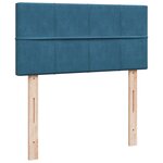vidaXL Sommier à lattes de lit avec matelas bleu 80x200 cm velours