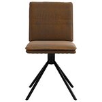 vidaXL Chaises à manger lot de 4 marron similicuir daim
